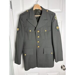 US Army Vietnam Dress Coat 39R Serge Green 344 Uniform Soldier Cosplay Military